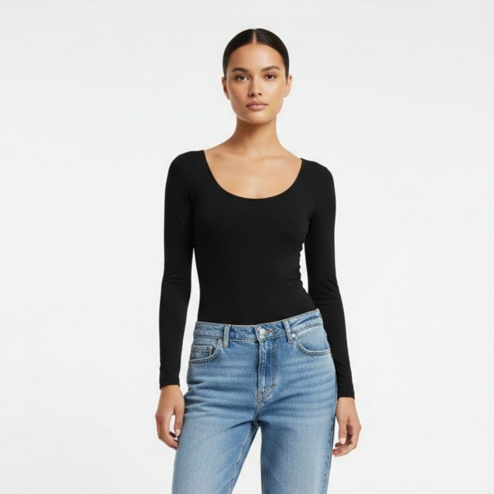Free People Intimately Black Bodysuit - New - Large